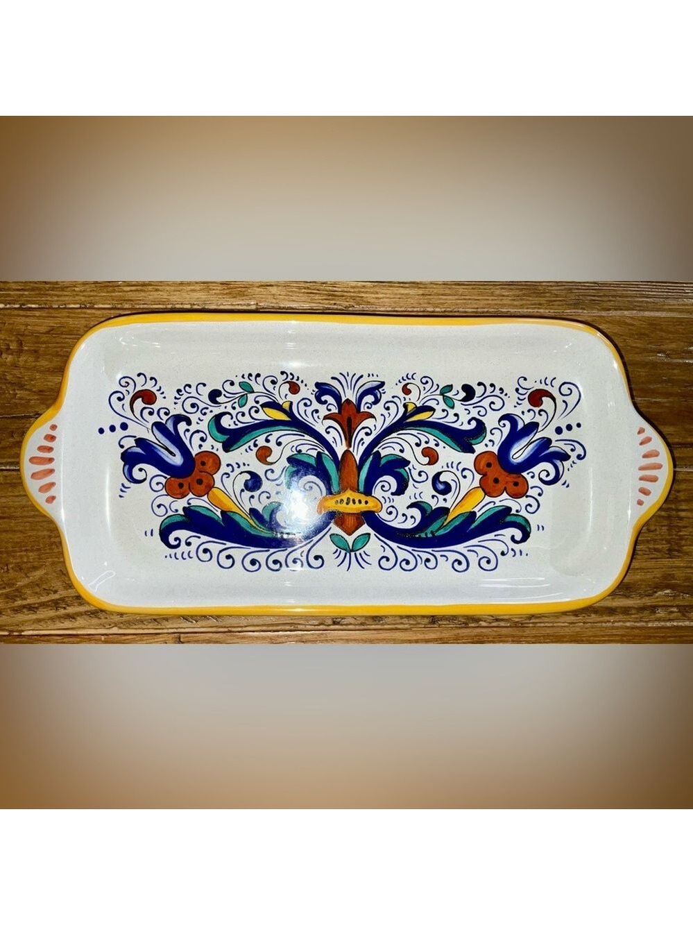 Nova Deruta Ceramica serving tray - hand painted and made in Italy / beautiful